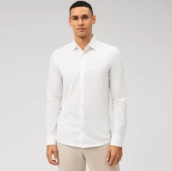 Olymp Miesten Kauluspaita Body Fit JERSEY Valkoinen