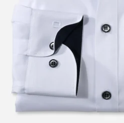 Olymp Miesten Kauluspaita, Body Fit Royal Kent Valkoinen