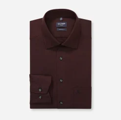 Olymp miesten kauluspaita OLYMP LUXOR MODERN FIT, viininpunainen