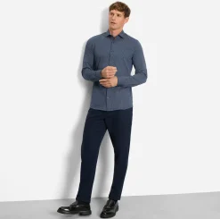 Olymp miesten kauluspaita, 097 24/7 - LEVEL 5 JERSEY BODY FIT Sininen Kuosi