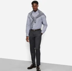 Olymp miesten kauluspaita, 097 24/7 - LEVEL 5 JERSEY BODY FIT Valkopohjainen Kuosi