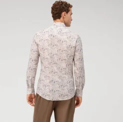 Olymp Miesten Kauluspaita, 2000-54-22 SEASONAL Punainen Kuosi