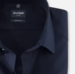 Olymp miesten kauluspaita, OLYMP LUXOR MODERN FIT COBALT Tummansininen