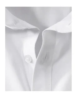 Olymp No 6 Kauluspaita, Super Slim Valkoinen