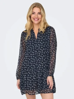 ONLEMILIE LIFE L/S SHORT DRESS SININEN KUOSI