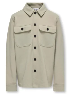 Only & Sons Junior Lasten Paitatakki, OSJNEW KODYL OVERSHIRT SWEAT Beige
