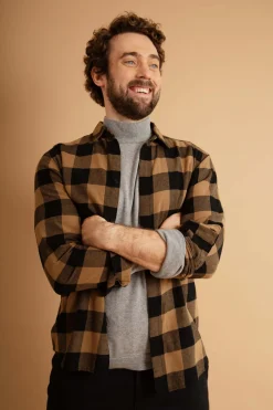 Only & Sons Ruudullinen Kauluspaita Ruskea Ruutu