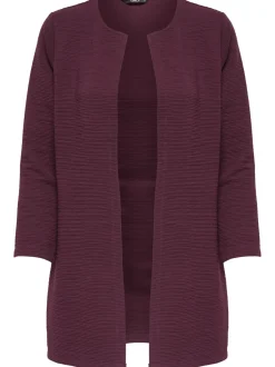 Only Trikooneuletakki, Leco 7/8 Viininpunainen