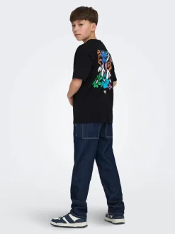 Only and Sons Junior lasten t-paita OSJFRED Laurent Flow, musta