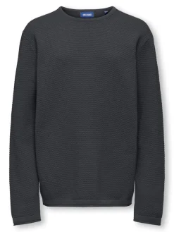 Only and Sons Junior lasten neule, OSJPANTER REG CREW KNIT NOOS Tummansininen