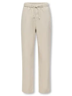 Only and Sons Junior lasten housut, OSJLINUS COTTON LINEN PANT Vaalea Beige