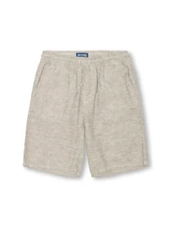 Only and Sons Junior shortsit, OSJCAIDEN LIFE LOOSE LINEN SHORTS Beige