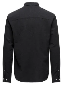 Only and Sons kauluspaita, GUDMUND SLIM SOLID Musta