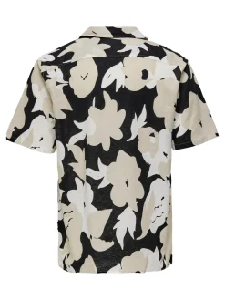 Only and Sons kauluspaita, TREV REN LIN Mustavalkoinen