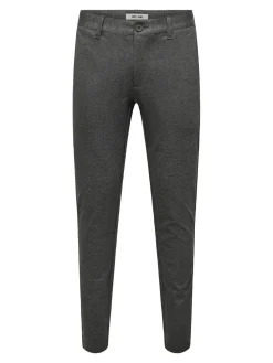 Only and Sons miesten chinot, MARK SLIM CHECK 020960 PANT Jet Black