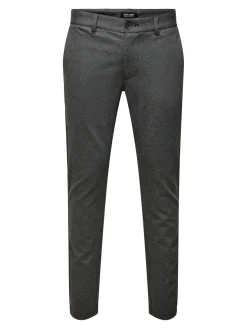 Only and Sons Miesten Chinot MARK TAP HERRINGBONE NOS Harmaa Kuosi