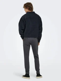 Only and Sons miesten chinot, MARK SLIM CHECK 020960 PANT Night Sky
