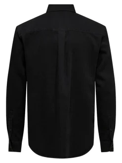 Only and Sons miesten farkkupaita ONSOrson Regular YFM DNM Shirt, musta