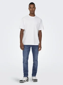 Only and Sons miesten farkut ONSWEFT REG. MB 6755 DNM NOOS H, Medium Blue Denim