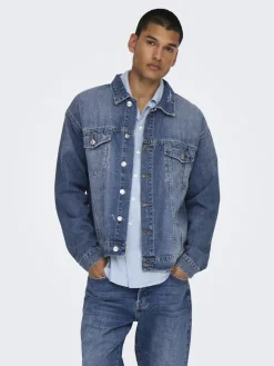 Only and Sons miesten farkkutakki, JUST BOX DNM JACKET Indigo