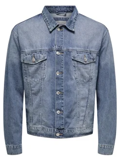 Only and Sons miesten farkkutakki, JUST BOX DNM JACKET Indigo