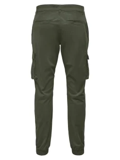 Only and Sons miesten housut, ONSCAM STAGE CARGO CUFF Armeijanvihreä