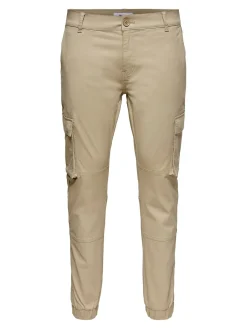 Only and Sons miesten housut, ONSCAM STAGE CARGO CUFF Beige