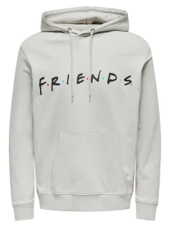 Only and Sons miesten huppari, FRIENDS REG HOODIE Luonnonvalkoinen