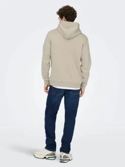 Only and Sons miesten huppari ONSCERES Hoodie Sweat, Silver Lining