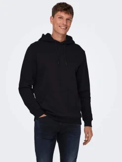 Only and Sons Miesten Huppari ONSCERES LIFE HOODIE SWEAT Musta