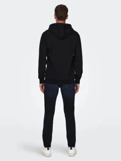 Only and Sons Miesten Huppari ONSCERES LIFE HOODIE SWEAT Musta