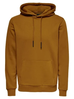 Only and Sons Miesten Huppari ONSCERES LIFE HOODIE SWEAT Keskiruskea