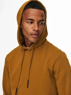 Only and Sons Miesten Huppari ONSCERES LIFE HOODIE SWEAT Keskiruskea