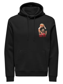 Only and Sons miesten huppari, JORDAN REG HOODIE Musta