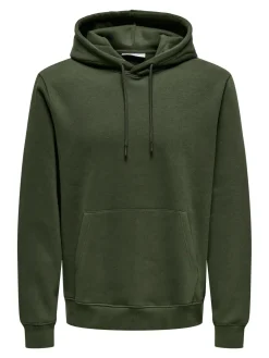 Only and Sons Miesten Huppari, ONSCONNOR REG SWEAT HOODIE NOS Rosin