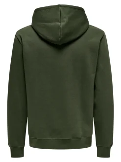 Only and Sons Miesten Huppari, ONSCONNOR REG SWEAT HOODIE NOS Rosin