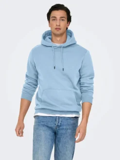 Only and Sons miesten huppari ONSCERES Hoodie Sweat, vaaleansininen