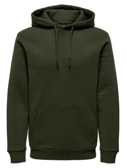 Only and Sons Miesten Huppari, ONSCERES LIFE HOODIE SWEAT NOOS Armeijanvihreä