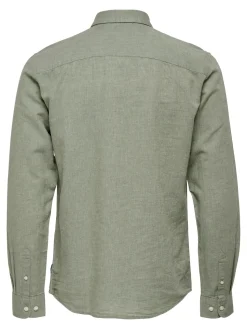 Only and Sons Miesten Kauluspaita CAIDEN PELLAVA Armeijanvihreä