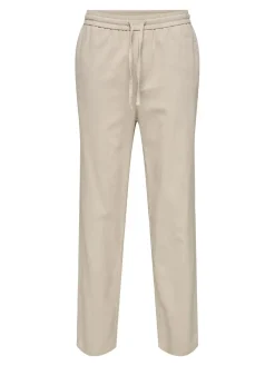 Only and Sons miesten kesähousut, SINUS LOOSE LIN PANT Silver Lining