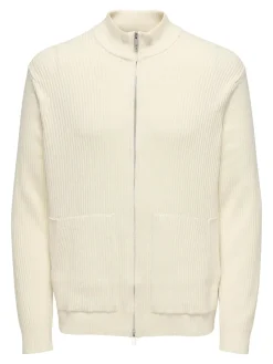Only and Sons miesten neuletakki ONSLAW REG LS CARDIGAN KNIT FRML, Gardenia