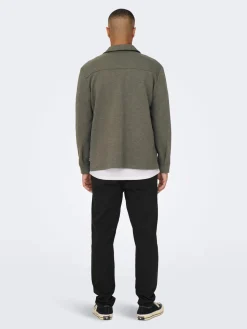 Only and Sons miesten paita, KODYL OVERSHIRT Armeijanvihreä