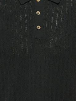 Only and Sons miesten paita ONSMOON REG 12 SS Polo Knit, musta