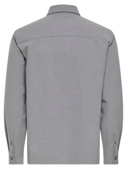 Only and Sons miesten paitatakki ONSVENUS REG OVERSHIRT NOOS, Light Grey Melange