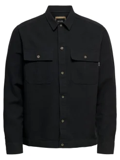 Only and Sons Miesten Pellava Paitatakki, Kenneth Overshirt Tummansininen