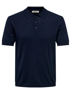 Only and Sons miesten pikeepaita, WYLER LIFE POLO KNIT Dark Navy