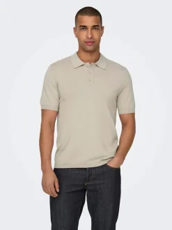 Only and Sons miesten pikeepaita, WYLER LIFE POLO KNIT Beige