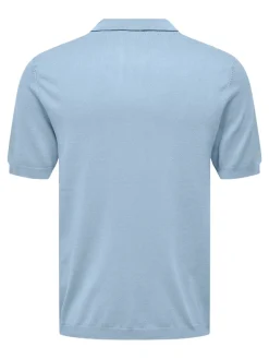 Only and Sons miesten pikeepaita, WYLER LIFE POLO KNIT Vaaleansininen