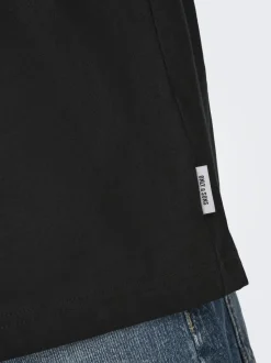 Only and Sons miesten pitkähihainen t-paita,FRED LONG SLEEVE T-SHIRT Musta