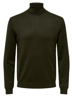 Only and Sons Miesten Pooloneule, Wyler Life Roll Neck Nos Armeijanvihreä